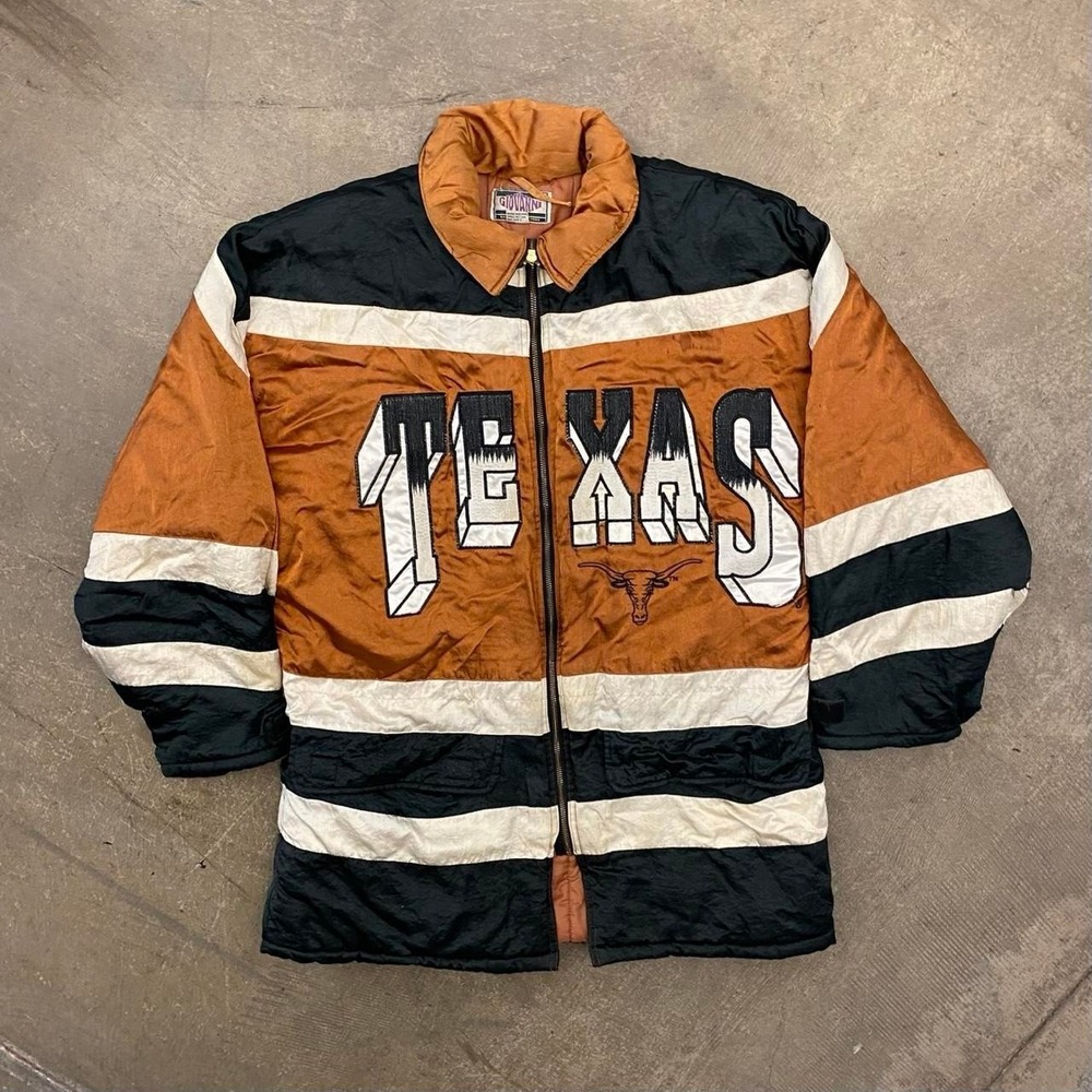 Vintage University of Texas Longhorns 90s Giovanni Full Zip Puffer Jacket Size M
